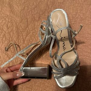 Nina Silver Elegant Heels